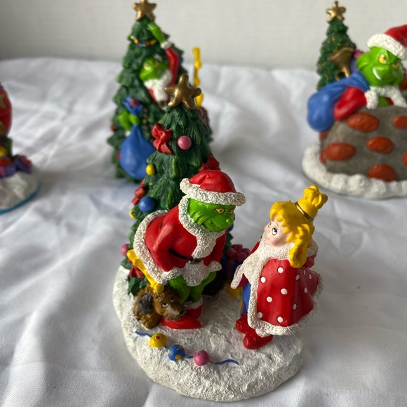 2000 Universal Studios Dr. Seuss The Grinch Figurine Lot-...